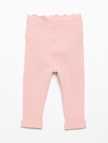 Legging en tricot avec nœud à la taille