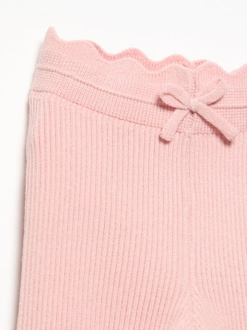 Legging en tricot avec nœud à la taille - Kiabi