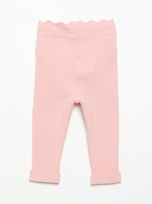 Legging en tricot avec nœud à la taille - Kiabi