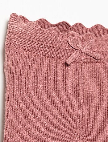 Legging en tricot avec nœud à la taille