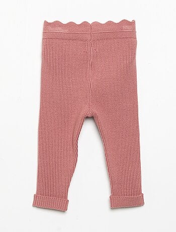 Legging en tricot avec nœud à la taille