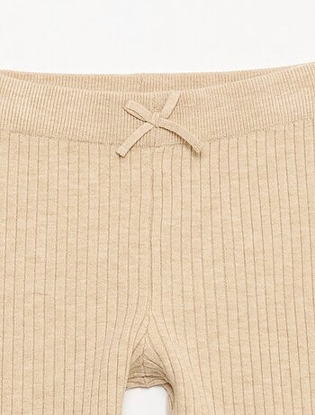 Legging en tricot côtelé uni