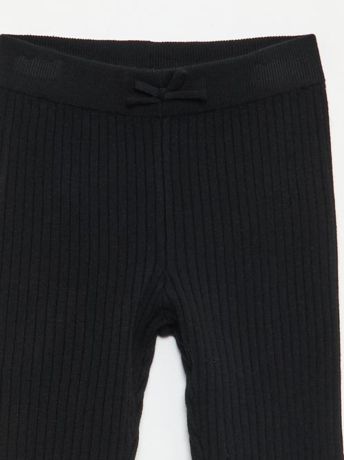 Legging en tricot côtelé uni - Kiabi