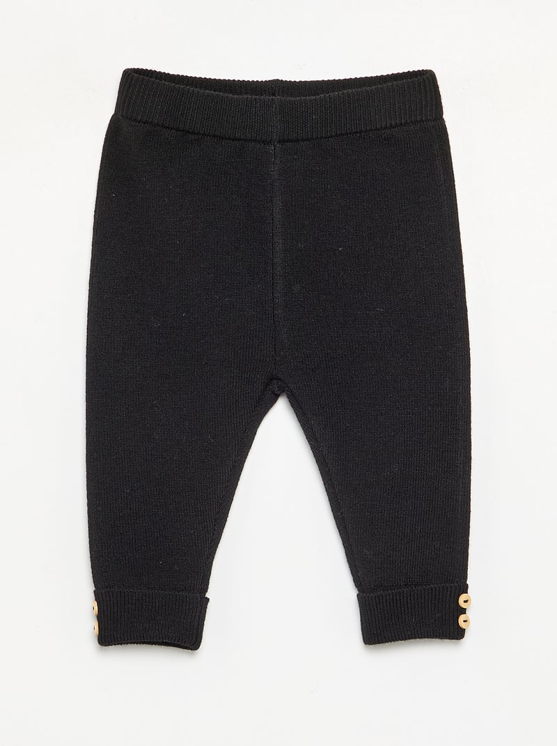 Legging en tricot Noir - Kiabi