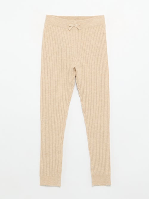 Legging en tricot uni avec noeud à la taille - Kiabi Legging en tricot uni avec noeud à la taille - Kiabi