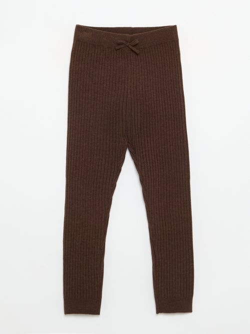 Legging en tricot uni avec noeud à la taille - Kiabi Legging en tricot uni avec noeud à la taille - Kiabi