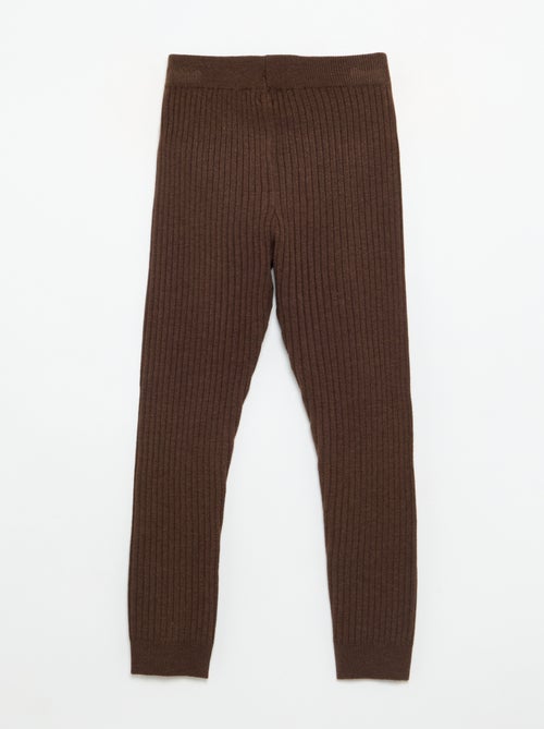 Legging en tricot uni avec noeud à la taille - Kiabi Legging en tricot uni avec noeud à la taille - Kiabi