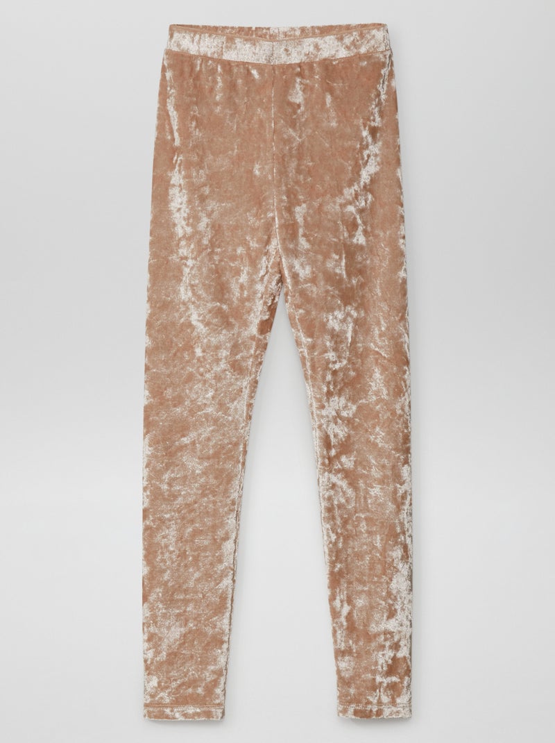Legging en velours Beige - Kiabi