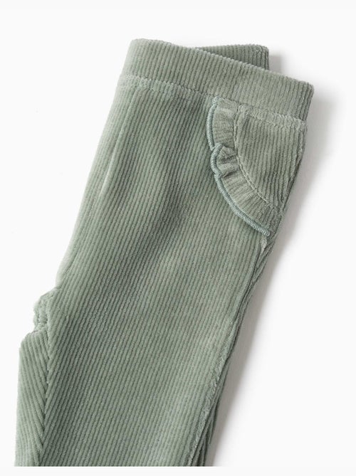 Legging en velours côtelé avec volants - Kiabi Legging en velours côtelé avec volants - Kiabi