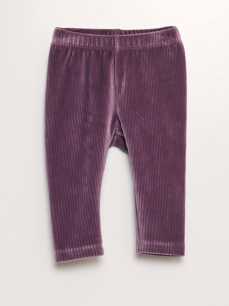 Legging en velours côtelé 'Guppy' Violet - Kiabi