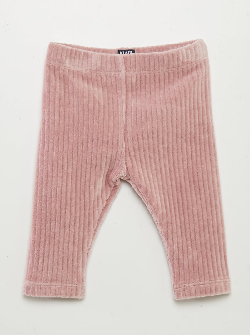 Legging en velours côtelé Rose - Kiabi