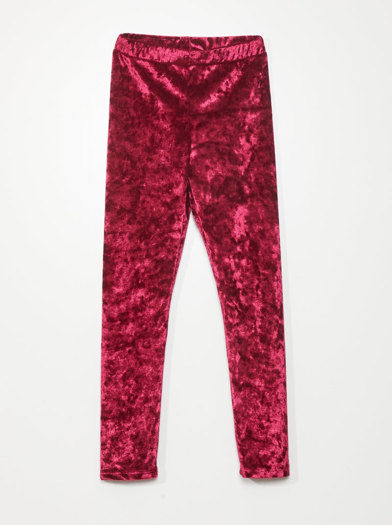 Legging en velours Framboise - Kiabi