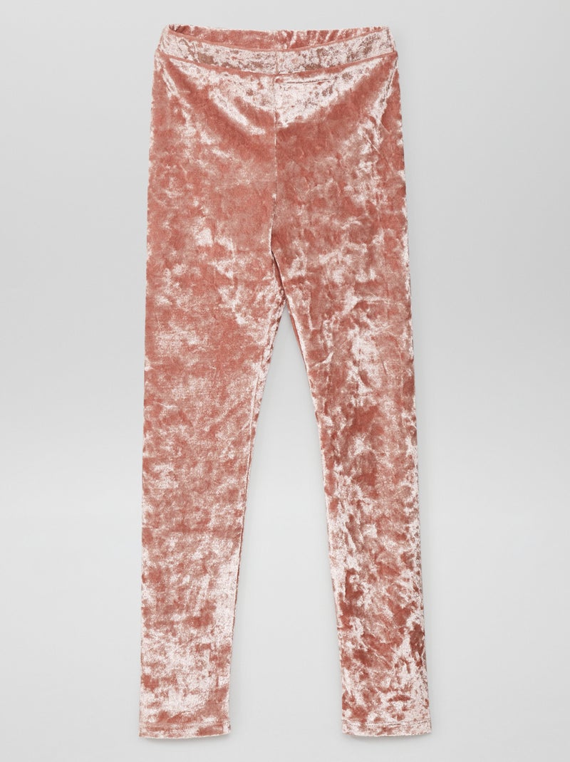Legging en velours rose - Kiabi