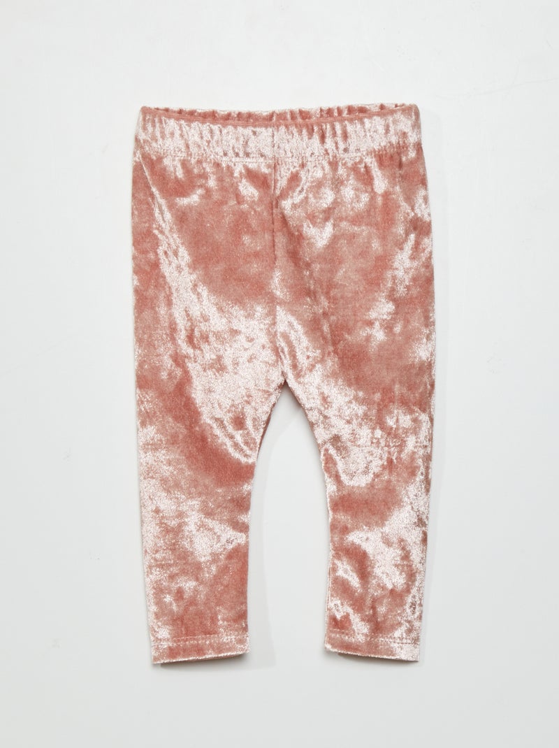 Legging en velours satiné Rose Cameo - Kiabi