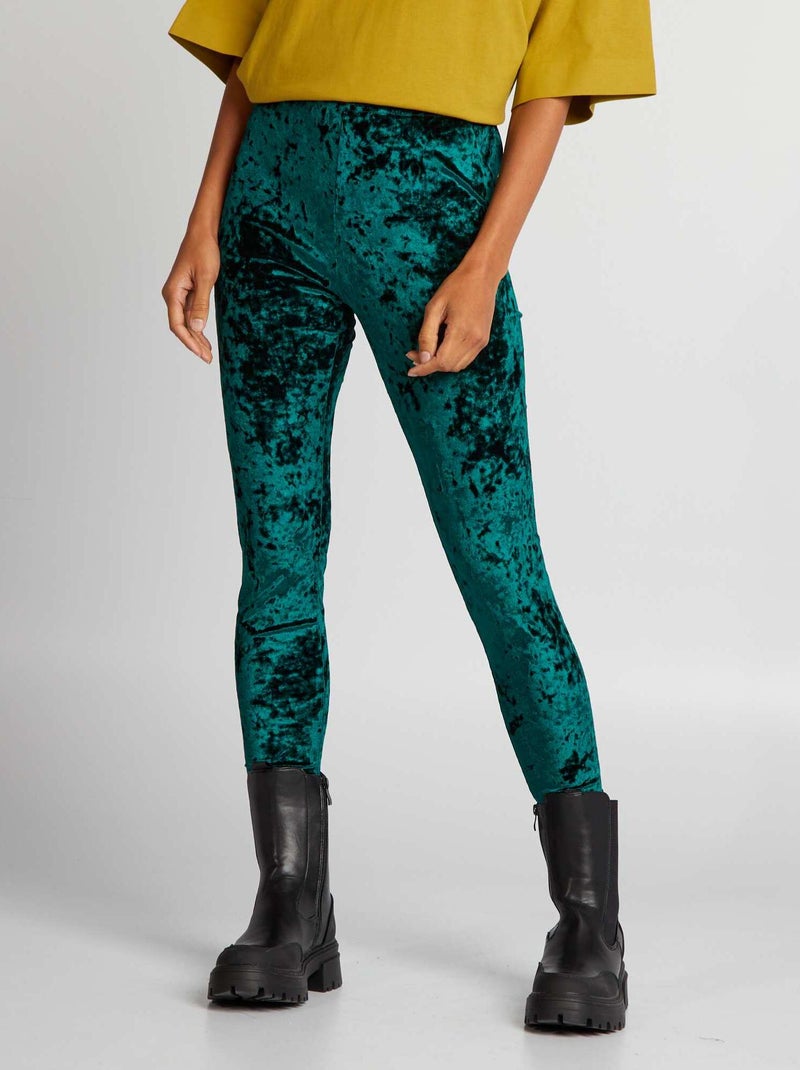 Legging en velours Vert - Kiabi