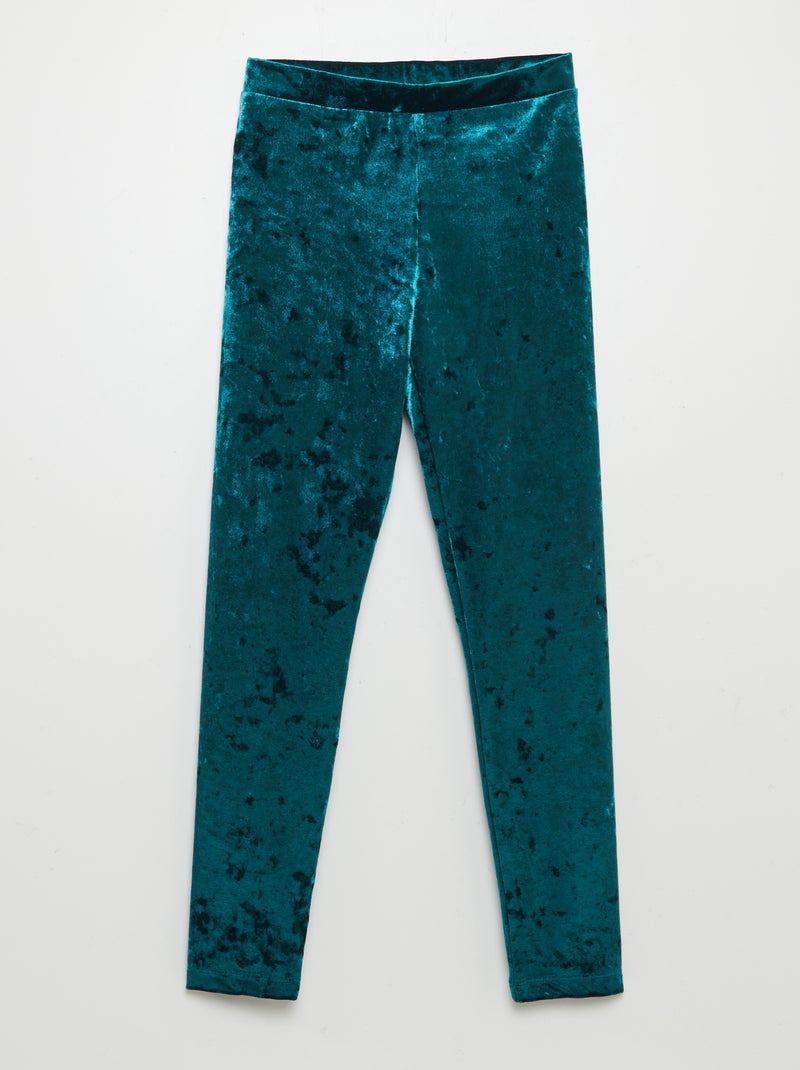 Legging en velours Vert - Kiabi