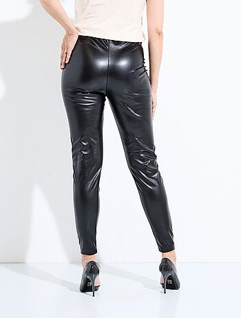 Legging enduit ceinture élastiquée - Afibel