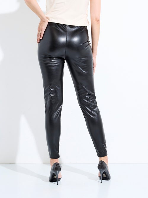 Legging enduit ceinture élastiquée - Afibel - Kiabi