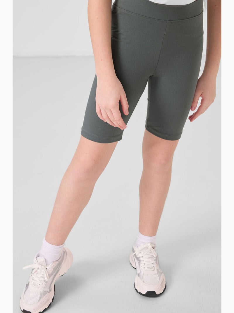 Legging enfant en coton tommy Kaki - Kiabi