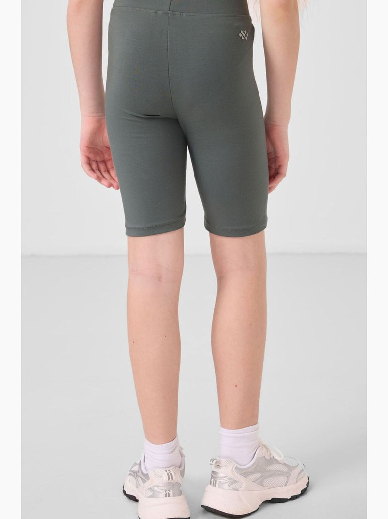 Legging enfant en coton tommy Kaki - Kiabi
