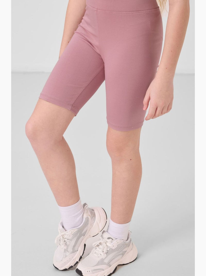 Legging enfant en coton tommy Vieux rose - Kiabi