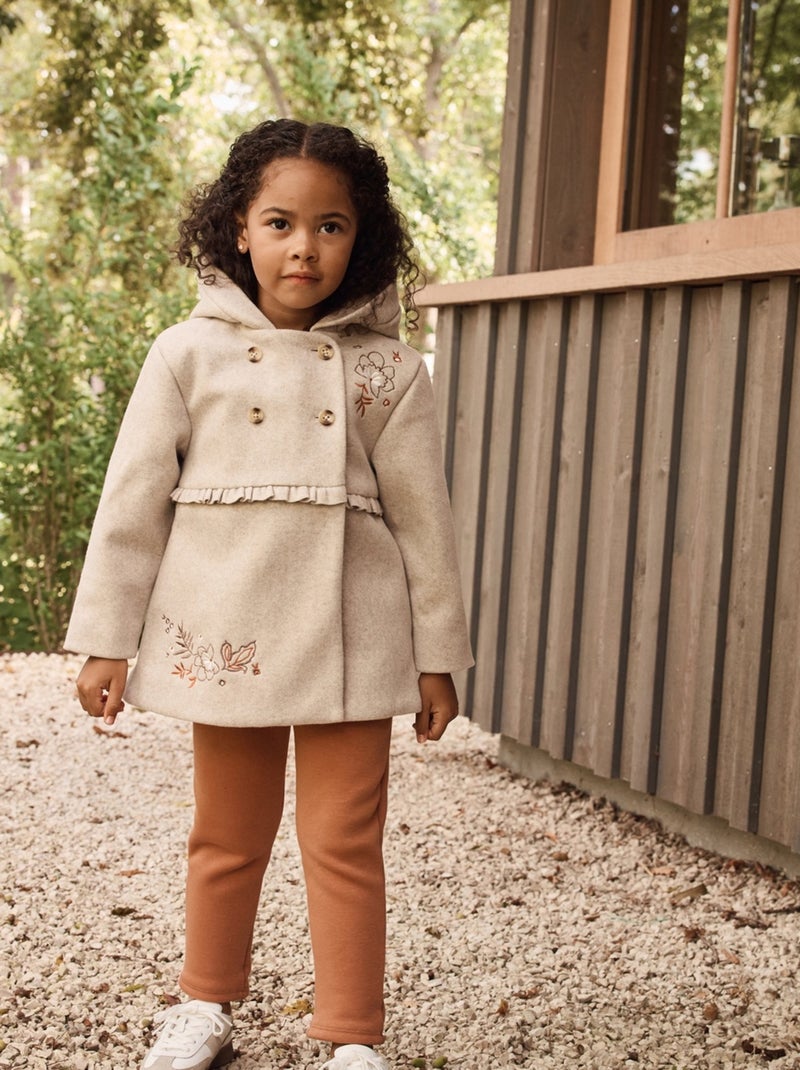 Legging enfant en molleton ultra chaud Chincha Camel - Kiabi