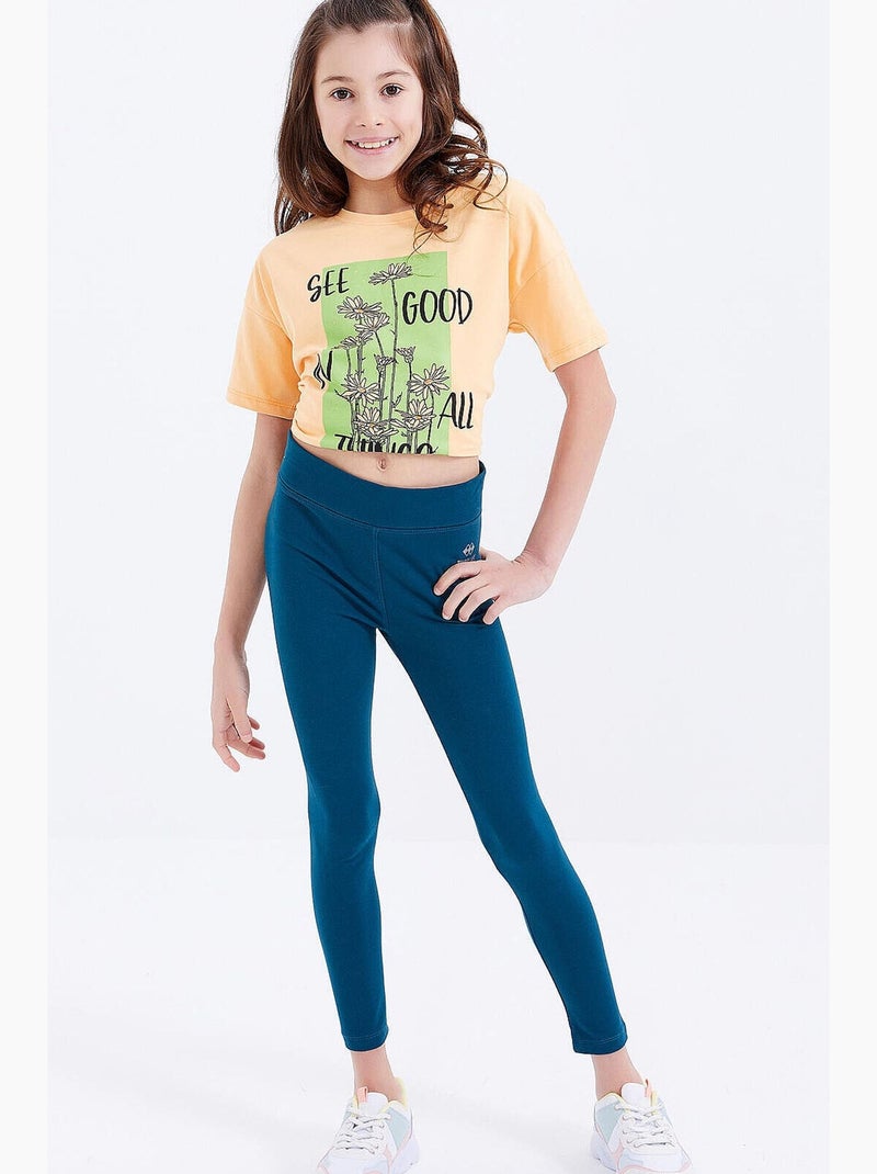 Legging enfant tommy Bleu canard - Kiabi