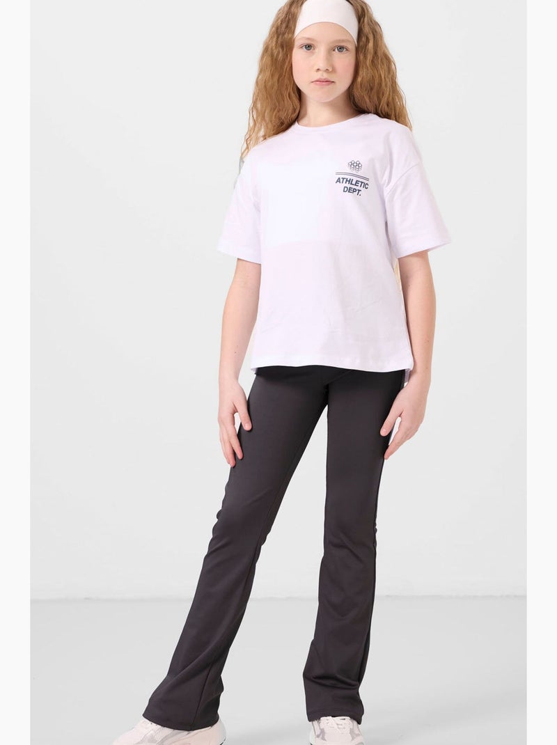 Legging enfant tommy Gris Noir - Kiabi