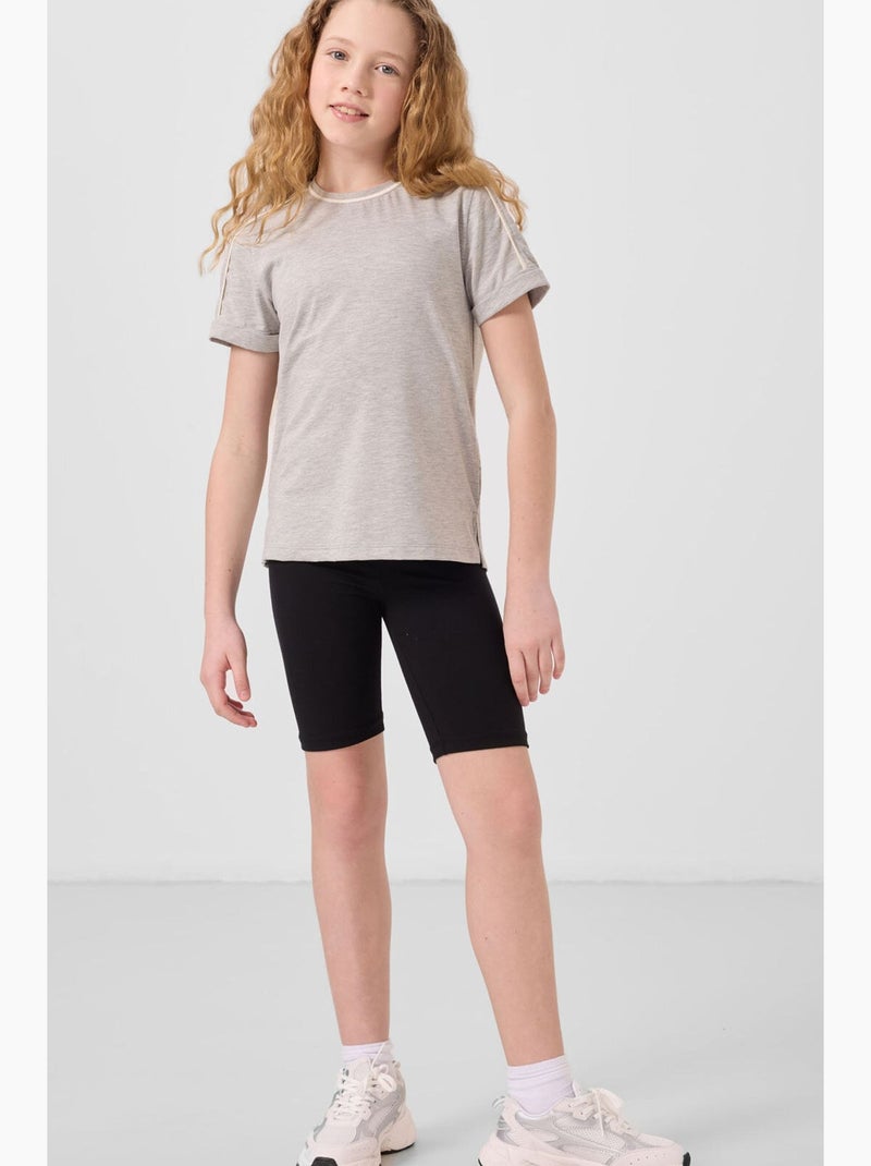 Legging enfant tommy Noir Gris - Kiabi