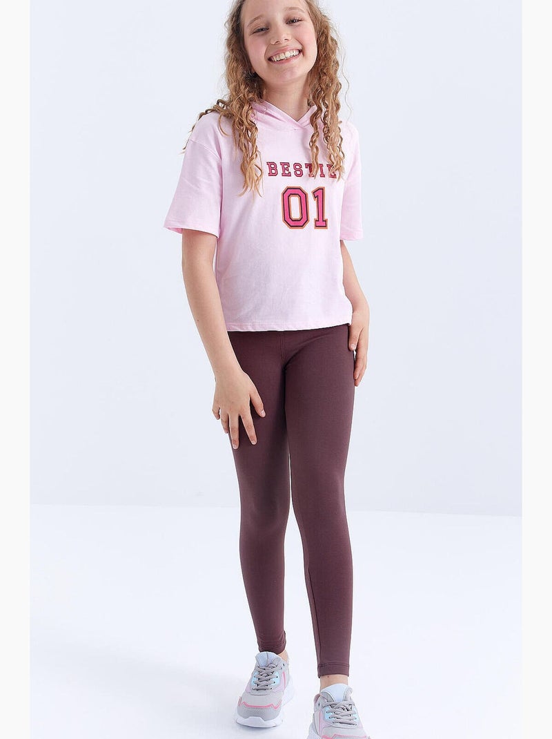 Legging enfant tommy Rouge bordeaux - Kiabi