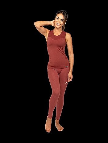 Legging et T-shirt Femme sans coutures Fibre Emana Taille haute,Namasté