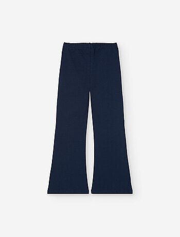 Legging évasé en coton peigné