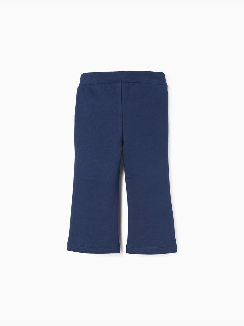 Legging évasé en coton peigné Bleu foncé - Kiabi