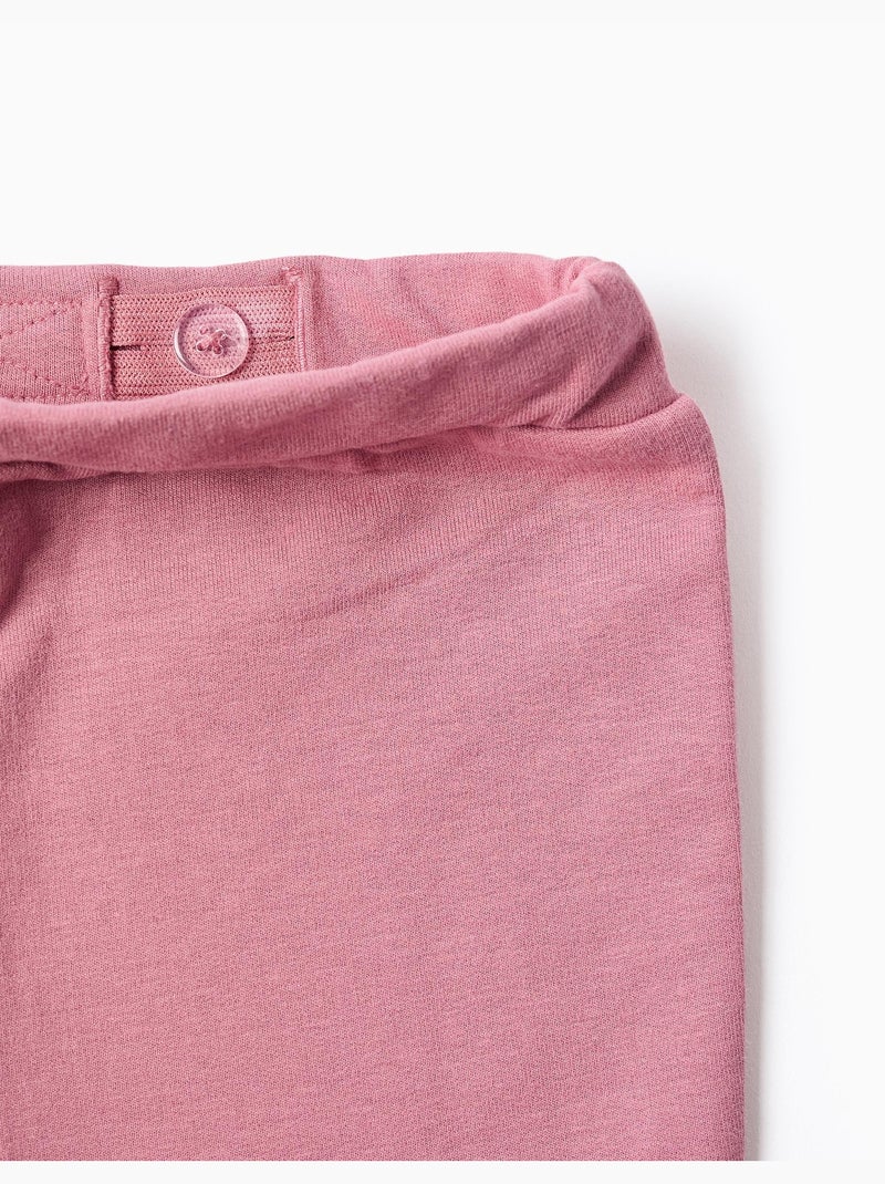 Legging évasé en coton peigné Rose foncé - Kiabi