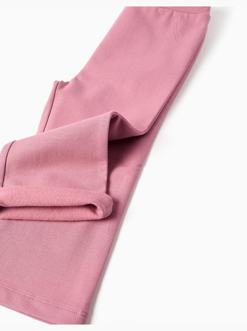Legging évasé en coton peigné Rose foncé - Kiabi