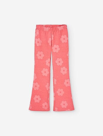 Legging évasé en coton recyclé avec motif floral