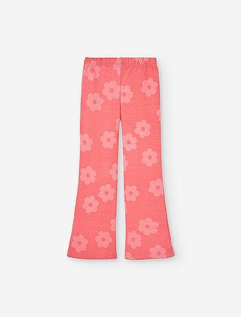 Legging évasé en coton recyclé avec motif floral