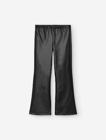 Legging évasé en cuir synthétique