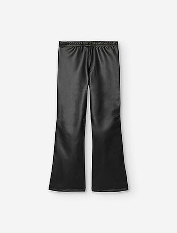 Legging évasé en cuir synthétique