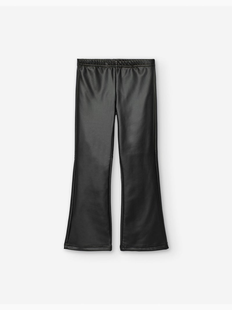 Legging évasé en cuir synthétique Noir Fille Kiabi