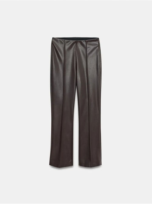 Legging Évasé En Simili Cuir À Taille Haute - Kiabi