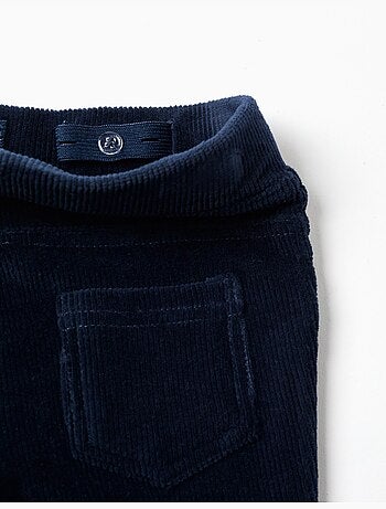 Legging évasé en velours côtelé avec taille élastique