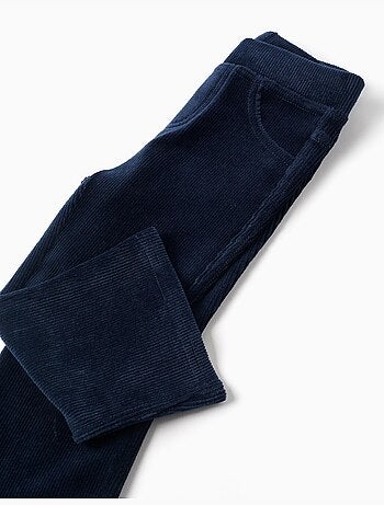 Legging évasé en velours côtelé avec taille élastique