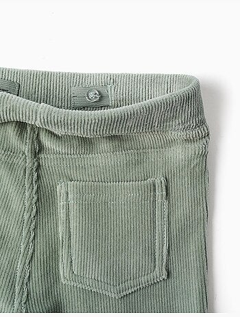 Legging évasé en velours côtelé avec taille élastique