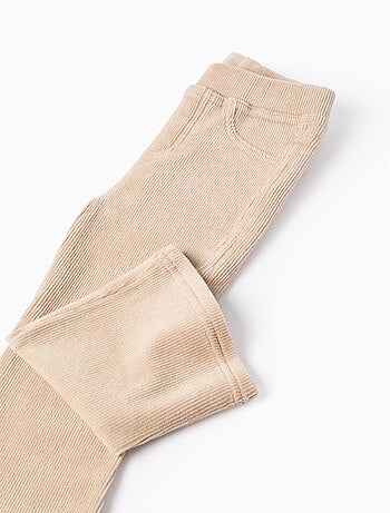 Legging évasé en velours côtelé