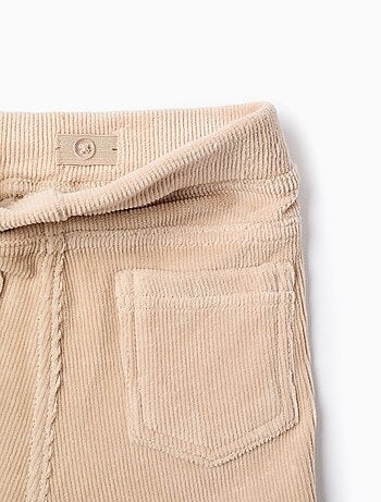 Legging évasé en velours côtelé