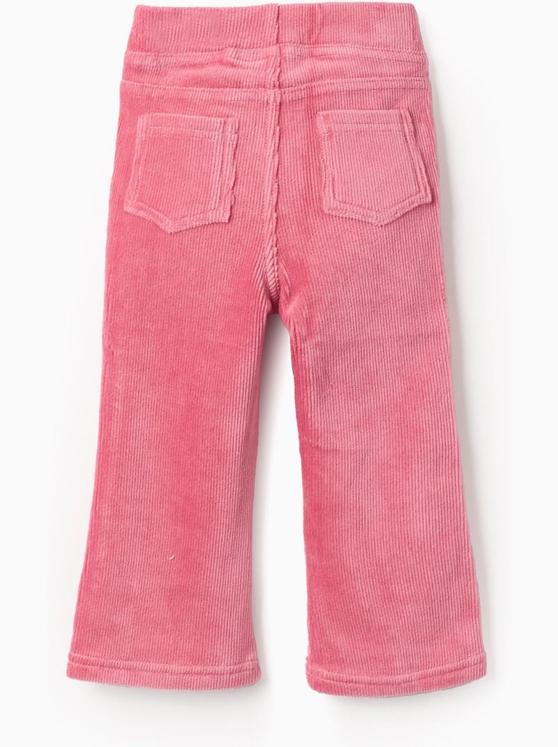 Legging évasé en velours côtelé Rose foncé - Kiabi