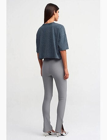 Legging évasé taille haute avec fente dilvin