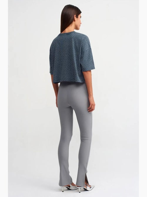 Legging évasé taille haute avec fente dilvin - Kiabi Legging évasé taille haute avec fente dilvin - Kiabi