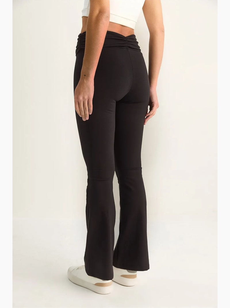 Legging évasé taille haute lucci Noir - Kiabi